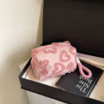 Jacquard Plush Cosmetic Bag