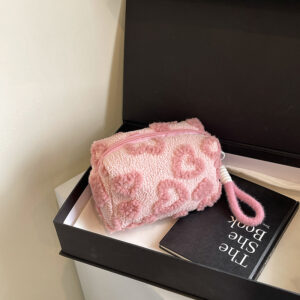 Jacquard Plush Cosmetic Bag