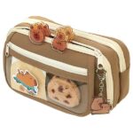 Capybara Pencil Case with free stickers, notebook, plush toy and paper clip